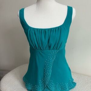 Bandolino Turquoise Sleeveless Blouse